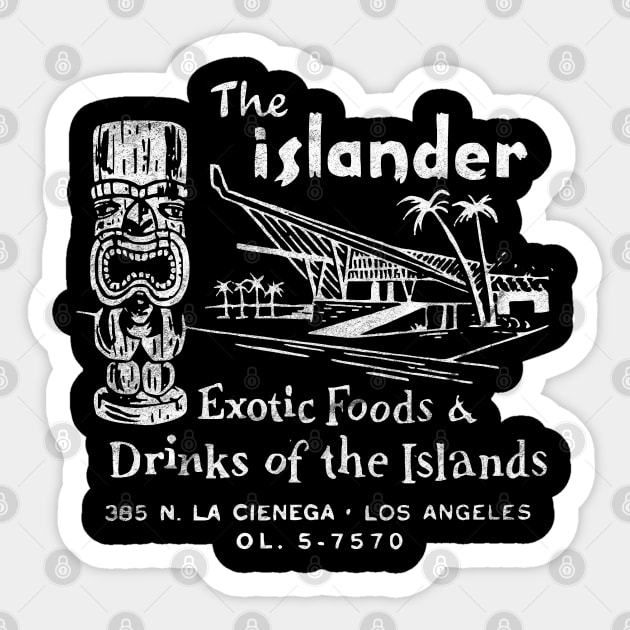 The Islander / Tiki Bar and Restaurant / Vintage Americana Sticker by RCDBerlin